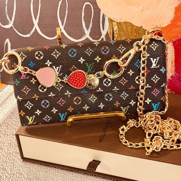 Louis Vuitton MuraKamy Multicolor Black Monogram long bifold wallet - Picture 6 of 16